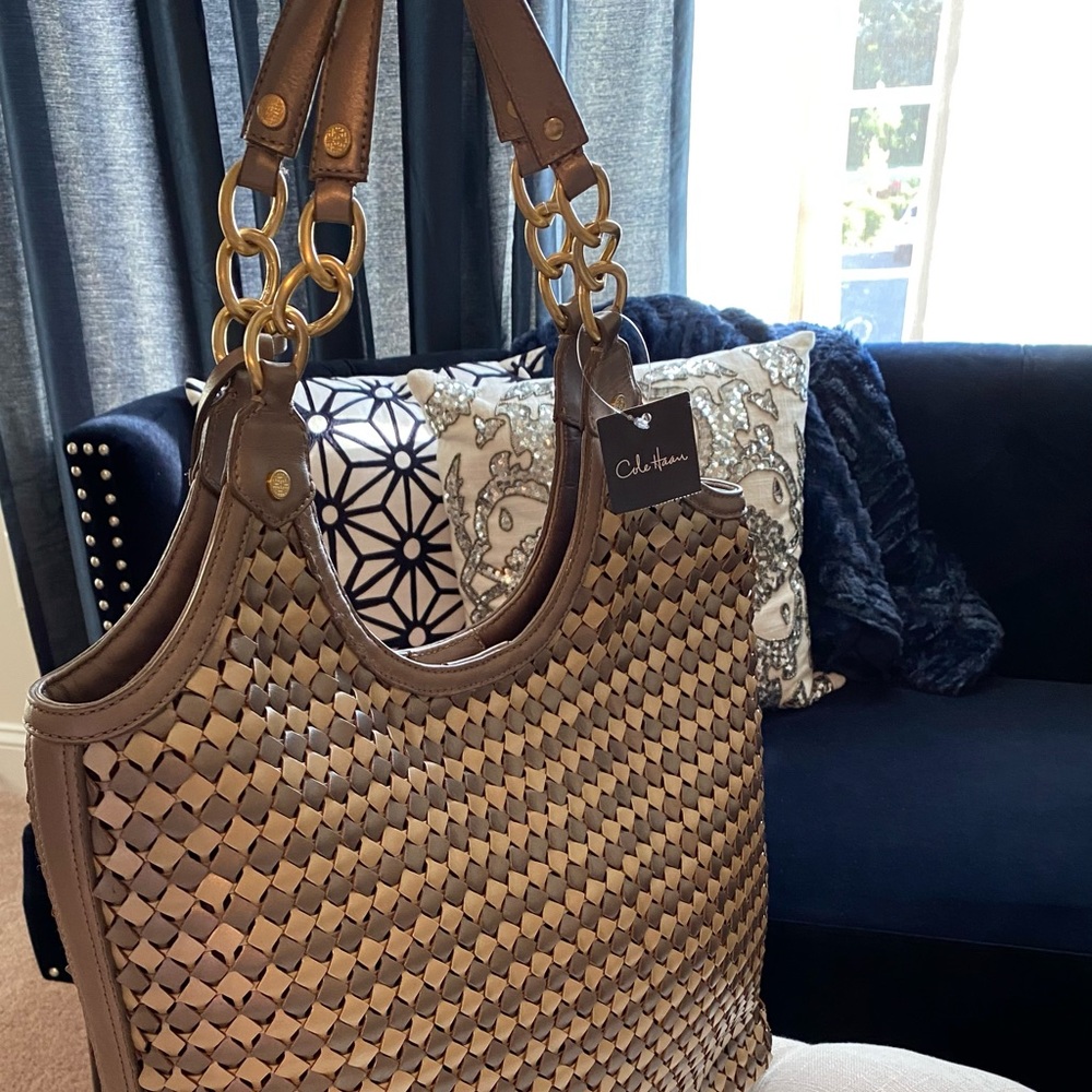 ✨Cole Haan✨FLASH SALE!!!✨NWT!✨Genevieve RARE! Weave Bag - Picture 7 of 15